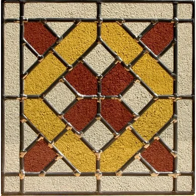 Panneau de vitrail géométrique